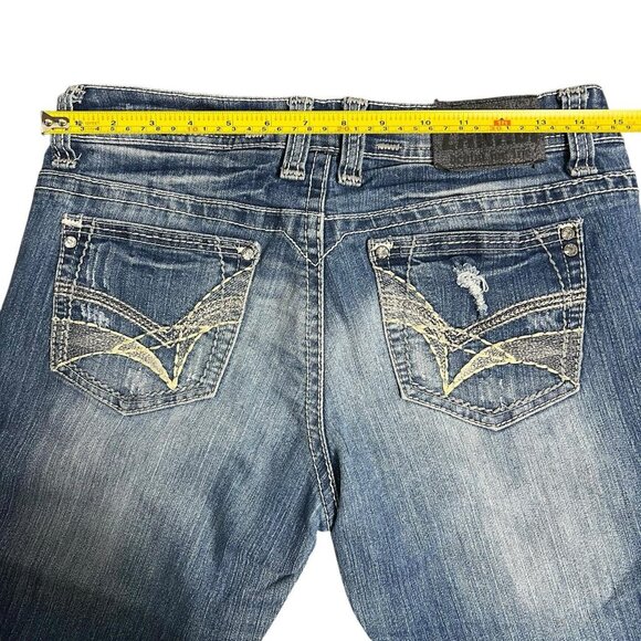 super cute distressed and embroidered y2k capri pants - Picture 6 of 8